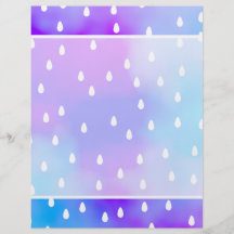 Rain with blue and purple cloudy sky. flyer design