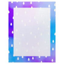 Rain with blue and purple cloudy sky. customized letterhead