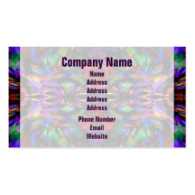 Rainbow Abstract Fractal Art Business Card Template