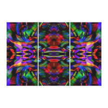 Rainbow Abstract Fractal Art Gallery Wrapped Canvas