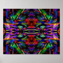 Rainbow Abstract Fractal Art Poster