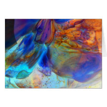 Rainbow Abstract Glass Modern Art Card