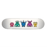 Rainbow Alien Monsters Custom Skateboard