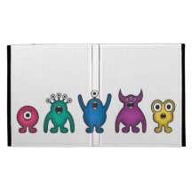 Rainbow Alien Monsters iPad Folio Case