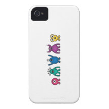 Rainbow Alien Monsters iPhone 4 Covers