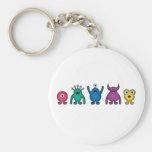 Rainbow Alien Monsters Key Chain