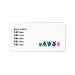 Rainbow Alien Monsters Labels