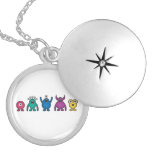 Rainbow Alien Monsters Locket