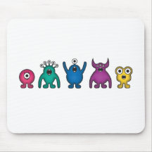 Rainbow Alien Monsters Mousepads