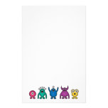 Rainbow Alien Monsters Personalized Stationery