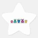 Rainbow Alien Monsters Star Stickers