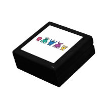 Rainbow Alien Monsters Trinket Boxes