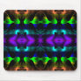 Rainbow and Black Abstract  Mousepad
