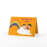 Rainbow and Clouds Friendship Card