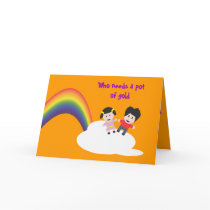 Rainbow and Clouds Friendship Card