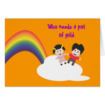 Rainbow and Clouds Friendship Card
