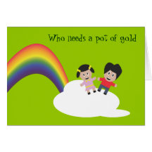 Rainbow and Clouds Friendship Greeting Card