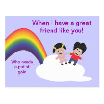 Rainbow and Clouds Postcard