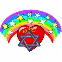 Rainbow and Jewish Stars Acrylic Cut Outs