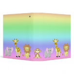 Rainbow Animal Parade Baby / School Binder