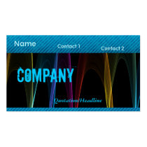 Rainbow Arches and Blue Grunge business cards