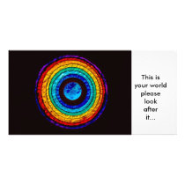 Rainbow around the Earth Photo Card Template