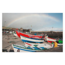 Rainbow at the harbour customized stationery