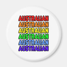 Rainbow Australian Magnets