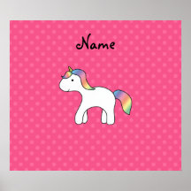 Rainbow baby unicorn pink polka dots print