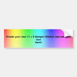 Rainbow Backdrop, Create your own 11 x 3 Sticker Bumper Stickers