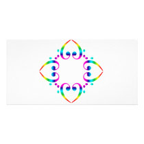 Rainbow Bass Clef Flower