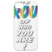 Rainbow Be Proud (looks best on Black) iPhone 5 Cover