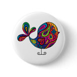 Rainbow Bird Button
