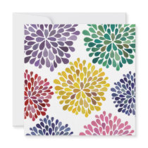 Rainbow Blossoms Blank Fill In Any Occasion Invite