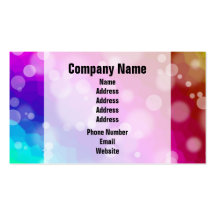 Rainbow Bokeh Pattern Business Card