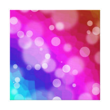 Rainbow Bokeh Pattern Gallery Wrapped Canvas