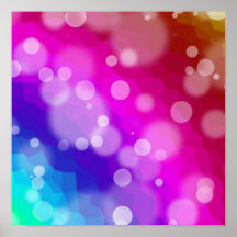 Rainbow Bokeh Pattern Posters