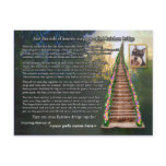 Rainbow Bridge Poem Pet Loss Sympathy Card Post Cards