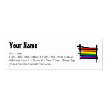 Rainbow Brush Flag Business Card Template