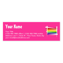Rainbow Brush Flag Business Card Templates