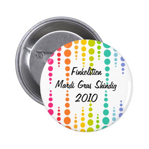 Rainbow Bubble Dots Pinback Button