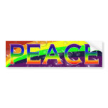 Rainbow Bubble Peace Bumper Sticker bumper stickers