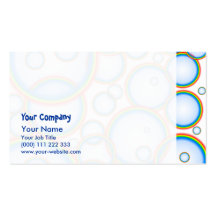 Rainbow bubbles business card templates