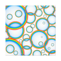 Rainbow bubbles canvas print