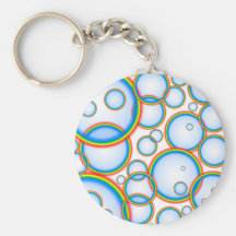 Rainbow bubbles key chain