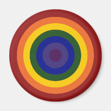 Rainbow Bullseye Fridge Magnet
