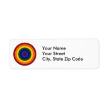 Rainbow Bullseye Labels