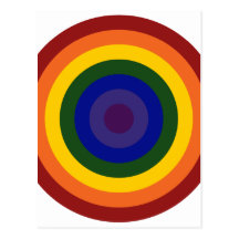 Rainbow Bullseye Post Cards