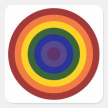 Rainbow Bullseye Sticker