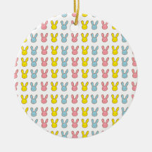 Rainbow Bunnies Christmas Tree Ornaments